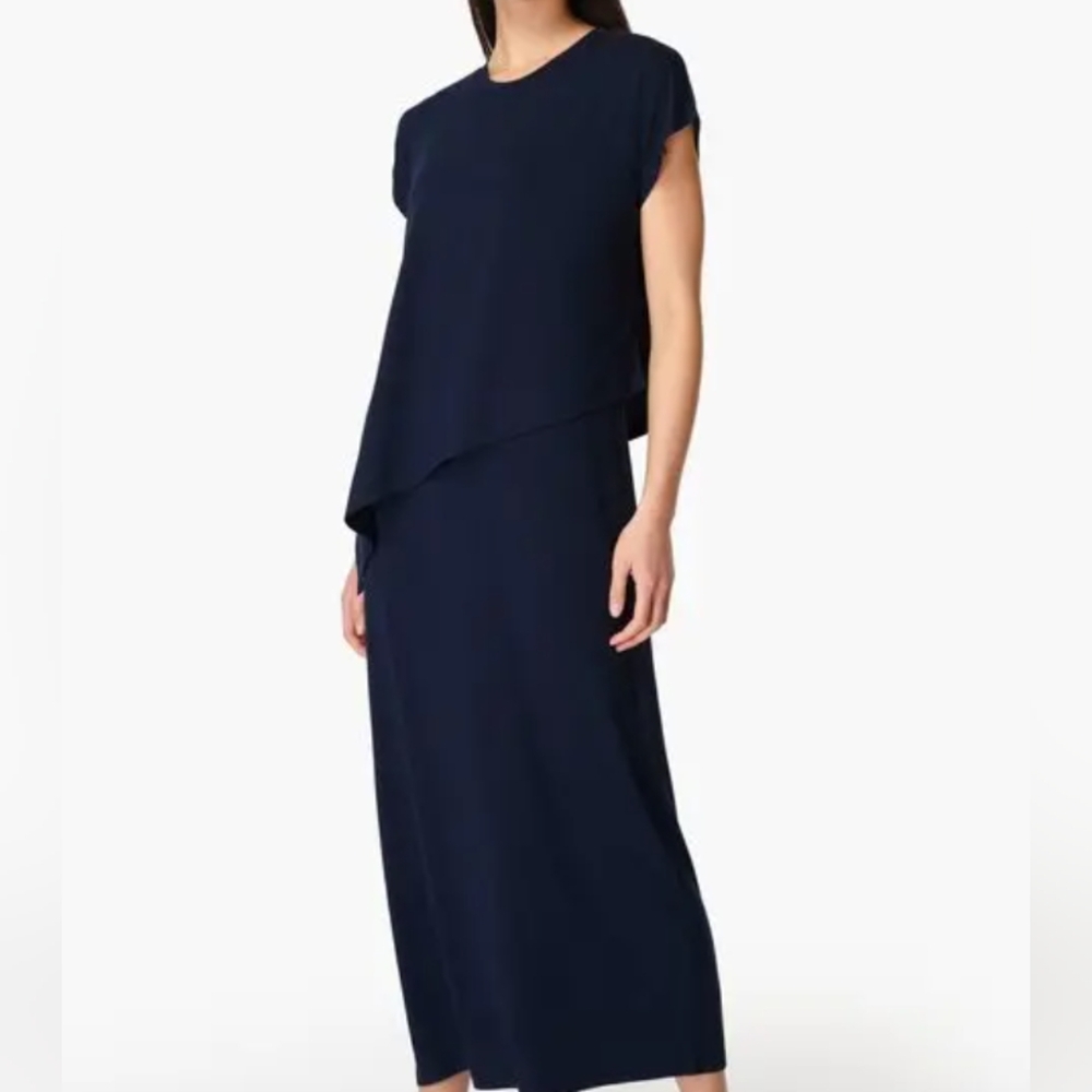 Sweaty Betty 'Mellow" Black Casual Soft Midi Convertible  Tshirt Dress